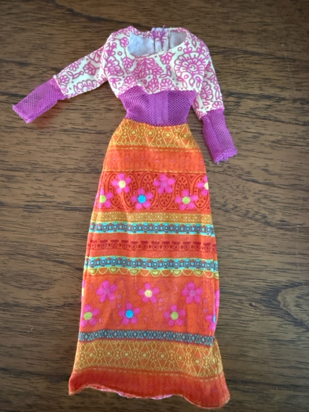 🩷 2000 Barbie Teresa Flower Girl Boho Floral Maxi Dress